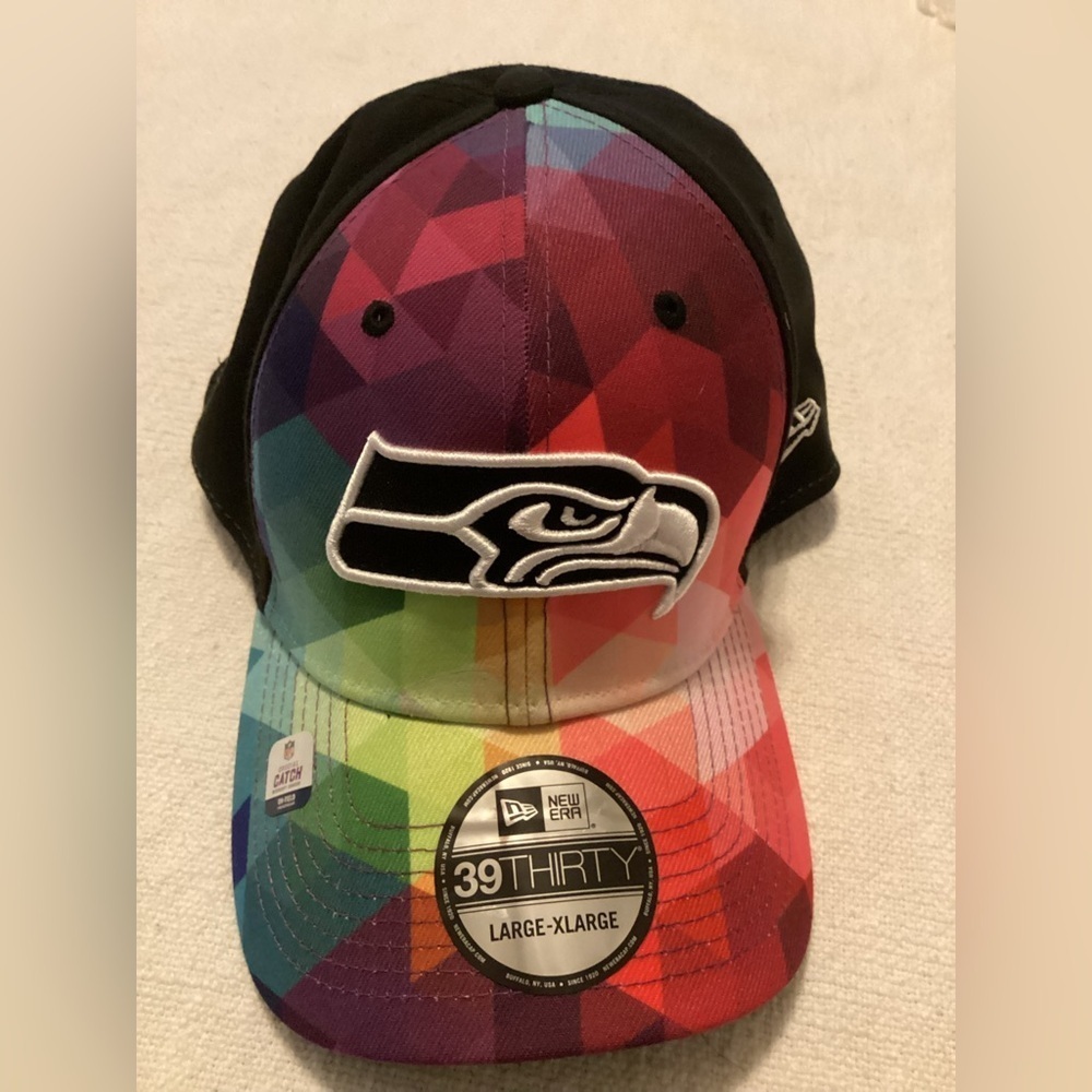 New Era Seattle Seahawks 2023 NFL Crucial Catch 39THIRTY Flex Hat in the